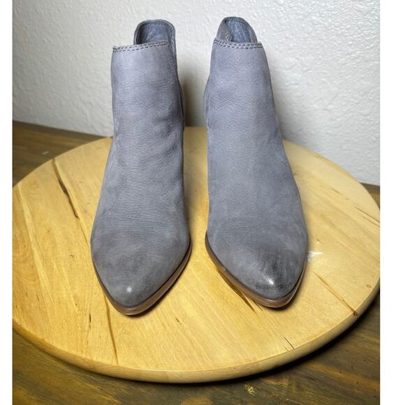 FRYE 'Reina' Gray Leather Ankles Boots Size 7.5 - Picture 6 of 10